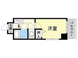 ノルデンハイム豊里 1Kの間取図画像