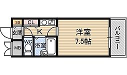 ロイヤルハイツパート2西淡路 1Kの間取図画像