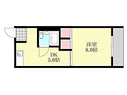 エクセレンスハイツ 1DKの間取図画像