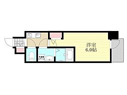 エスリード新大阪ラヴァーグ 1Kの間取図画像