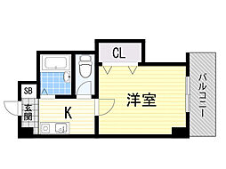ノルデンハイム柴島 1Kの間取図画像
