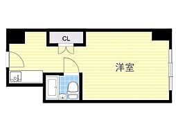 ステュディオ新大阪 ワンルームの間取図画像