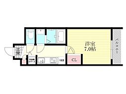 アドバンス新大阪CityLife 1Kの間取図画像