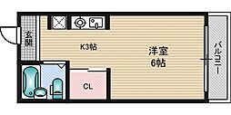 セレスティアル東三国 ワンルームの間取図画像