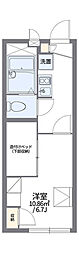 レオパレスリリー 1Kの間取図画像
