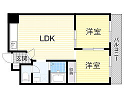 パークロッジ 2LDKの間取図画像