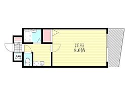クリアコート・Uパート5 1Kの間取図画像