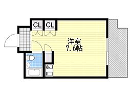 メゾン第5新大阪 ワンルームの間取図画像