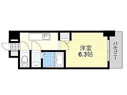 スプランディッド5 1Kの間取図画像