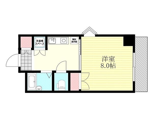 ラファイン江坂 ｜大阪府吹田市江坂町２丁目(賃貸マンション1K・3階・26.00㎡)の写真 その2