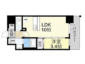 ズーノクルーズ江坂  ｜ 大阪府吹田市垂水町３丁目23番25号（賃貸マンション1LDK・11階・33.37㎡） その2