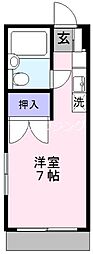 コーポ寿 ワンルームの間取図画像