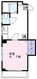 ザ・フォートクワハラ 1Kの間取図画像