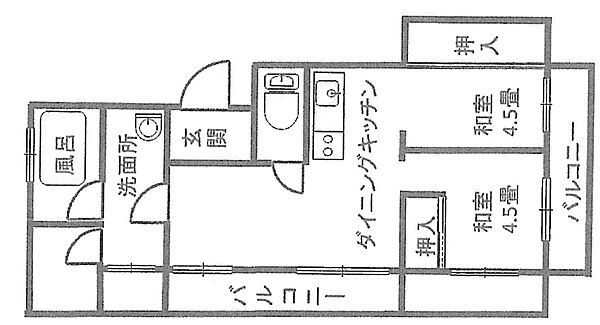 エクリート朝霧 402｜兵庫県明石市東野町(賃貸マンション2DK・4階・60.00㎡)の写真 その2