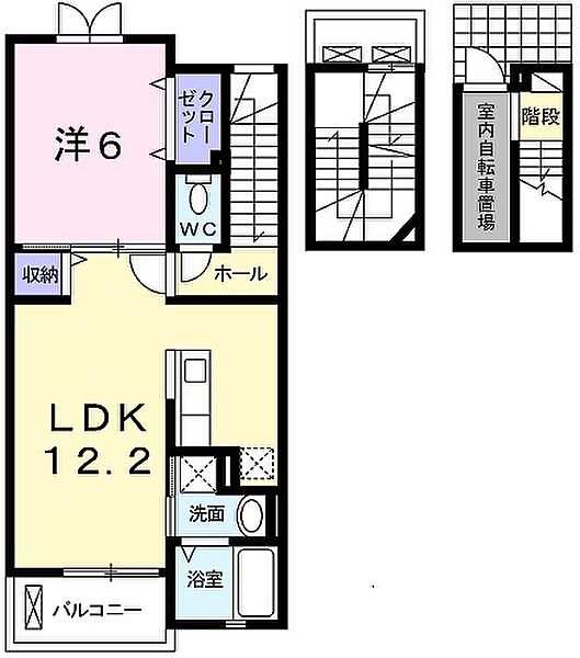グレイスヒル垂水 302｜兵庫県神戸市垂水区千代が丘1丁目(賃貸アパート1LDK・3階・52.99㎡)の写真 その2