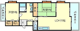 アズマビル 2-B ｜ 兵庫県明石市魚住町清水（賃貸マンション2LDK・2階・65.00㎡） その2