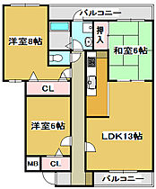 プランドール加古川 204 ｜ 兵庫県加古川市加古川町美乃利（賃貸マンション3LDK・2階・73.98㎡） その2