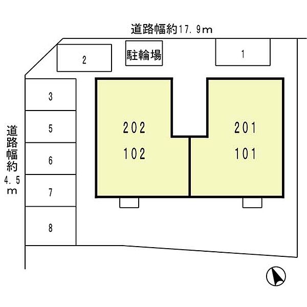 ルピナウエストリバー 201｜兵庫県姫路市飾磨区阿成渡場(賃貸アパート2LDK・2階・60.88㎡)の写真 その16