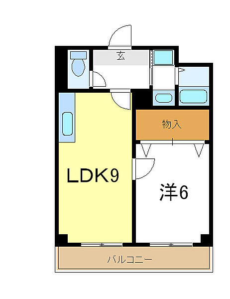 サンスプラッシュ 302｜兵庫県加古川市加古川町平野(賃貸マンション1LDK・2階・41.34㎡)の写真 その2