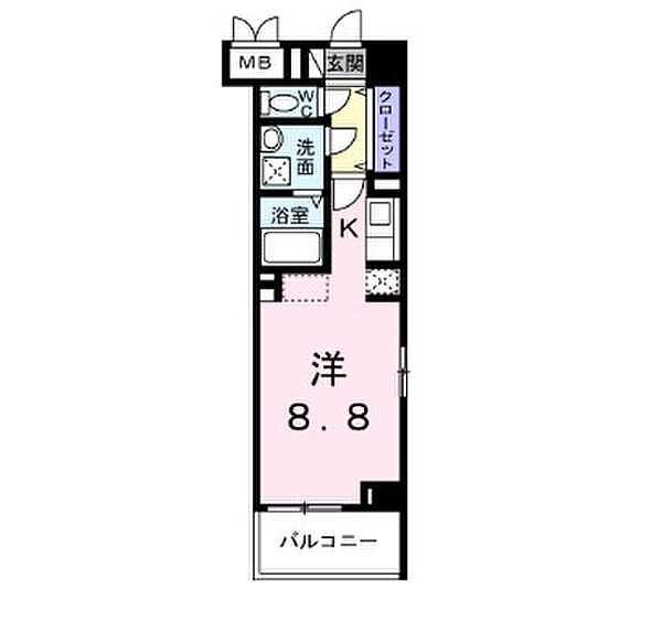 ザ　ベース東姫路 201｜兵庫県姫路市阿保(賃貸マンション1K・2階・30.98㎡)の写真 その2