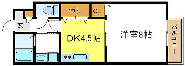 クレストコート 103｜兵庫県小野市中町(賃貸アパート1DK・1階・34.00㎡)の写真 その2