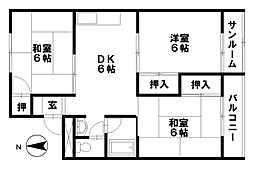 メゾン617 3DKの間取図画像