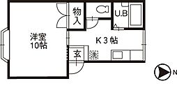 モルゲンロート・K 1Kの間取図画像