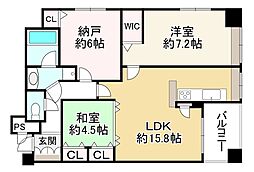 プライマリー新大阪 2SLDKの間取り