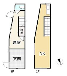 大阪市東淀川区菅原5丁目 中古テラスハウス 1DK