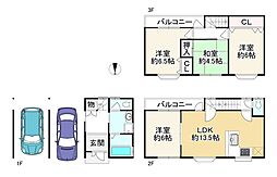 大阪市東淀川区南江口3丁目 中古戸建 4LDK