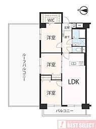 グリーンコーポ川口A棟 3LDKの間取図画像