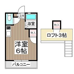 セーヌ香椎南 ワンルームの間取図画像