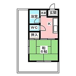 第三田嶋ビル 1Kの間取図画像