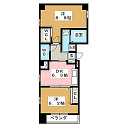 Verdesian 2DKの間取図画像
