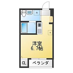 (仮称)荒川区西日暮里2丁目 計画 ワンルームの間取図画像