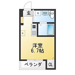 レ・スタ西日暮里 ワンルームの間取図画像