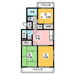 ルネッサンス1号館 3DKの間取図画像