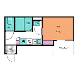 MOMO HOUSE東村山 1階1Kの間取り