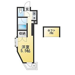 シティパレス狭山 ワンルームの間取図画像