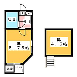 ブルーハイツ 1Kの間取図画像