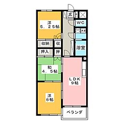 カーサ・ミア 3LDKの間取図画像