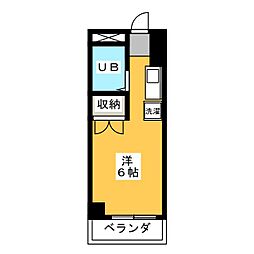 スズキマンション ワンルームの間取図画像