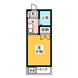 ファミールハイツ 1Kの間取図画像