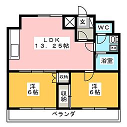 三宝館 2LDKの間取図画像
