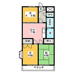 メゾンサイブ 3DKの間取図画像