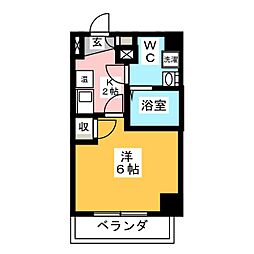 アクシーズグランデ浦和東仲町Ｓ 10階1Kの間取り