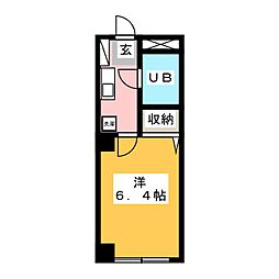 フジハイツ浦和 1Kの間取図画像
