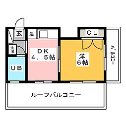 Verdino 1DKの間取図画像