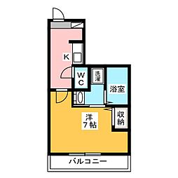 メゾンドQ大和田 1Kの間取図画像