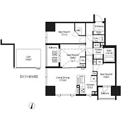 COMFORIA大宮 3LDKの間取図画像
